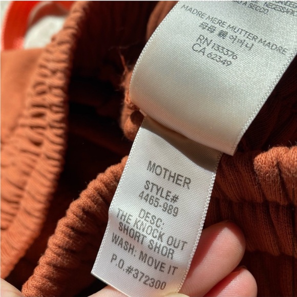 MOTHER Move It! Rust color cozy cotton shorts! NWT!! - Picture 5 of 9